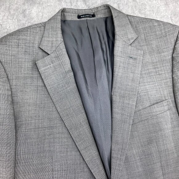 Pronto Uomo Blazer Men 44XLong Gray‎ Double Vent Classic Career Suit Jacket Wool - Picture 2 of 12